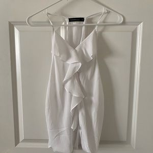 White sheer tank top